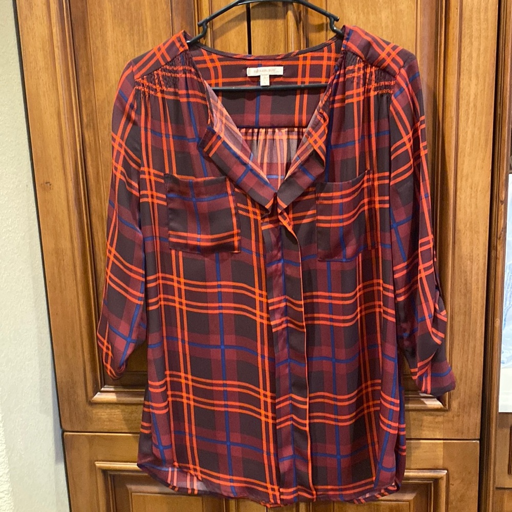 Skies are Blue plaid blouse